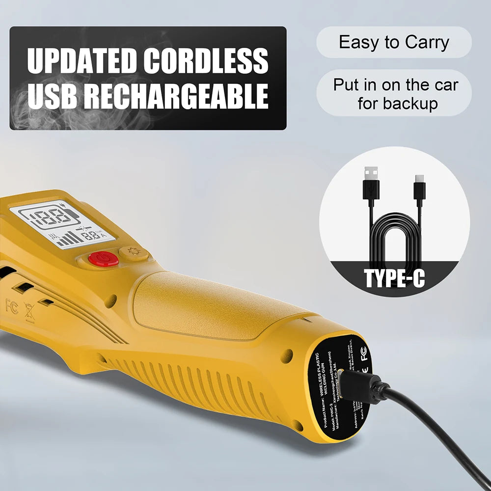 500W Handheld Wireless Plastic Welding Machine with LCD Display for Car Bumper Repair