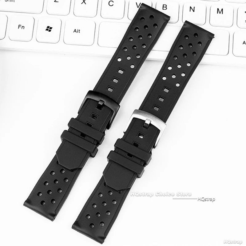 CowLost | black-silicone-wristband-for-tag-heuer-for-racing-f1-waz2113-waterproof-bracelet-22mm-diving-watchband-breathable-replacement |18