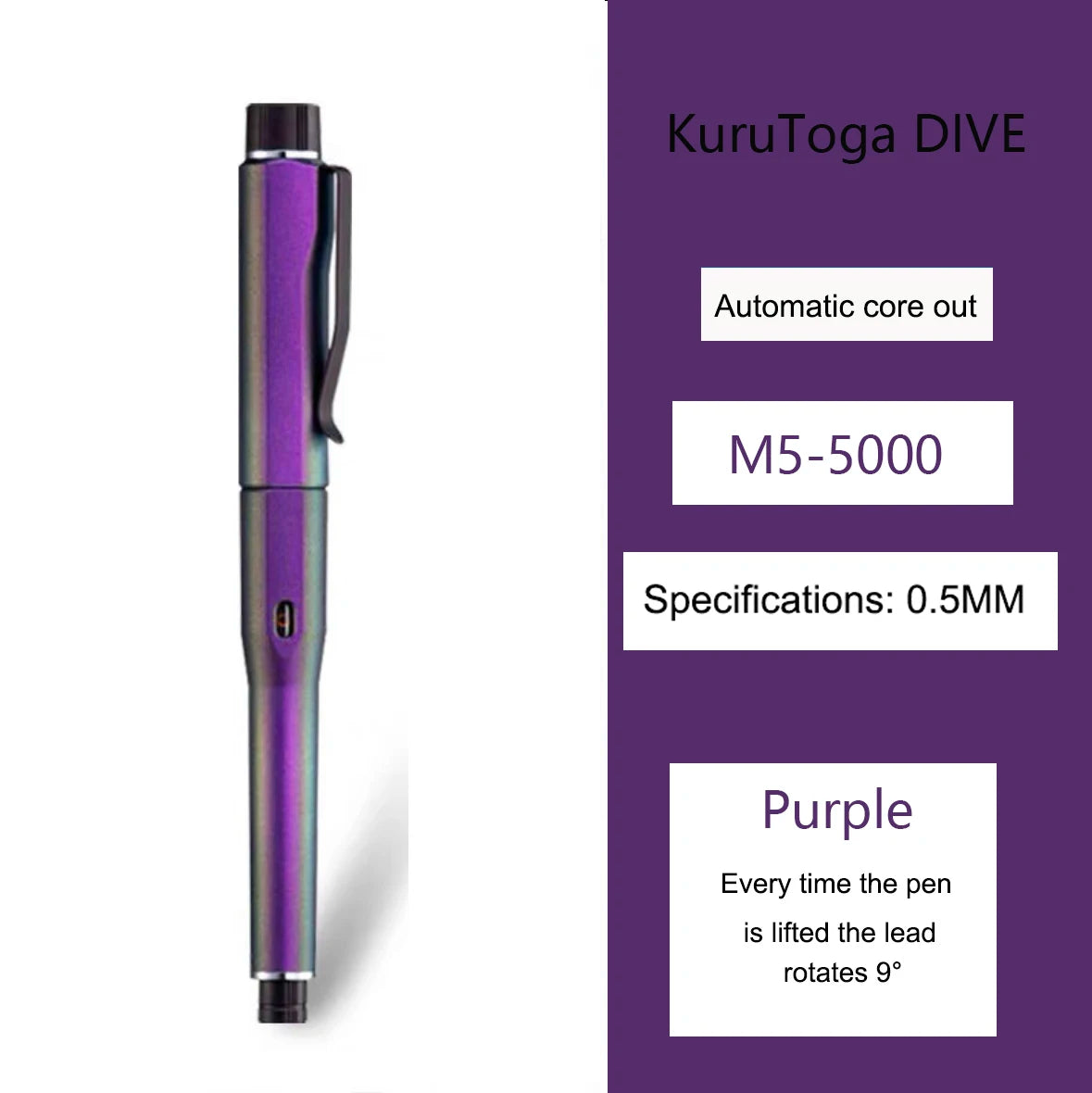 CowLost | product_id-uni-kurutoga-m5-5000-mechanical-pencil-0-5mm-hb-high-end-rotation-core-black-technology |38