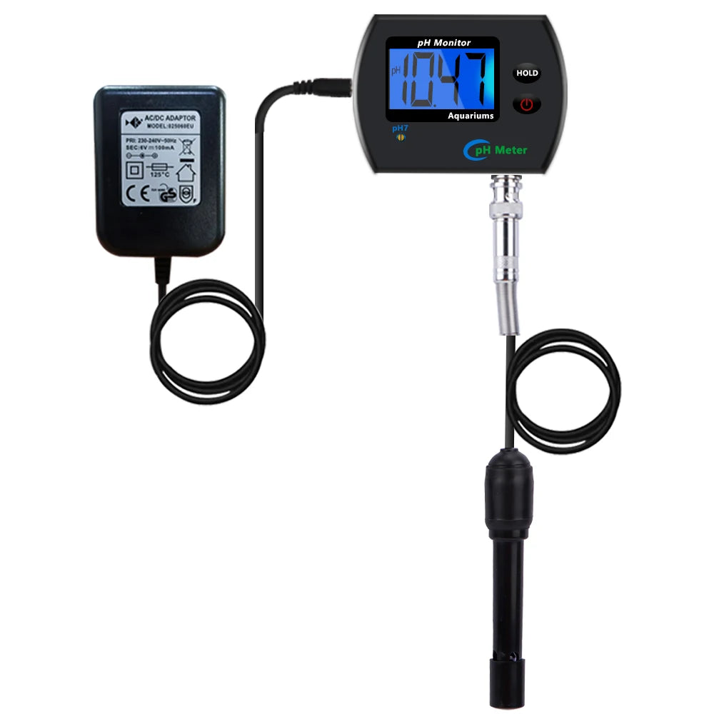 Digital PH Meter Aquarium Water Quality Tester Accurate Multi-Parameter EU Plug