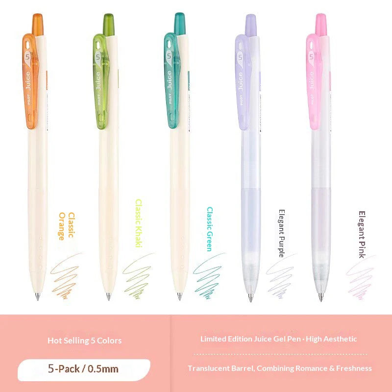 CowLost | product_id-pilot-juice-0-5mm-fine-gel-pens-soft-pastel-vintage-classics-clear-barrel-for-writing-illustration |38