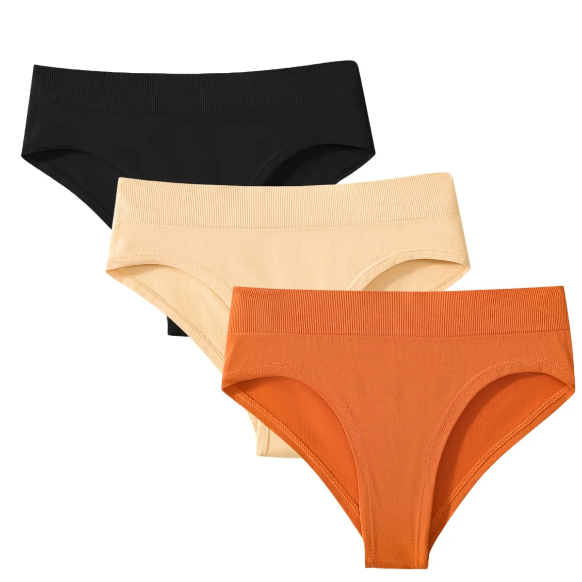 CowLost | product_id-3pcs-womens-high-rise-solid-color-briefs-panties-plus-size-s-3xl |20