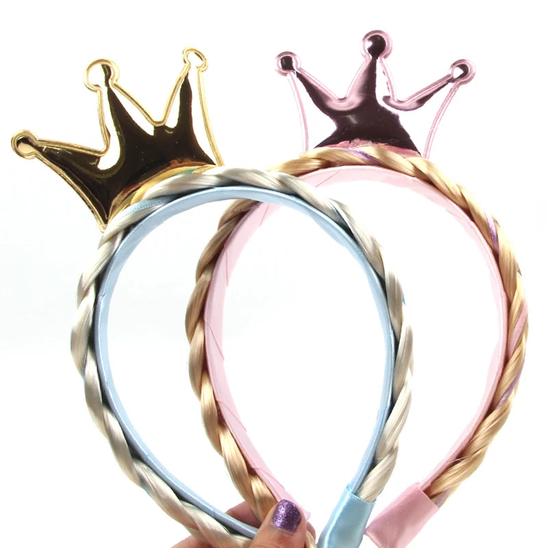 CowLost | frozen-princess-elsa-headband-snowflake-tiara-wig-braid |4