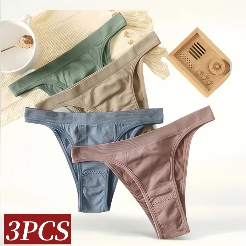 CowLost | product_id-3pcs-women-s-high-rise-seamless-brazilian-stretch-panties-m-l |2