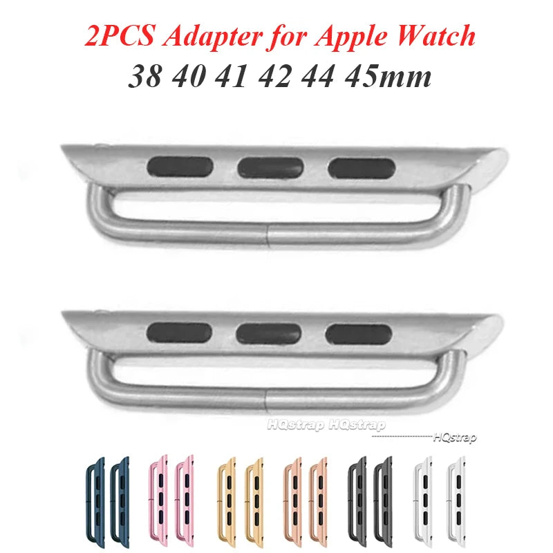 Stainless Steel Connector Adapter for Apple Watch Bands Series 9 8 7 6 5 SE 38-45mm