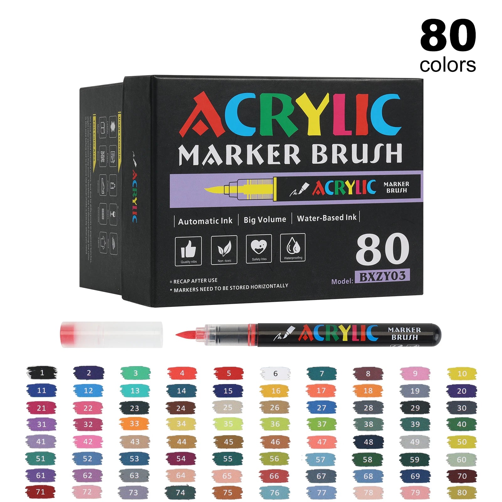 CowLost | product_id-120-color-liquid-acrylic-paint-markers-set-with-soft-brush-tips-for-art-and-drawing |8