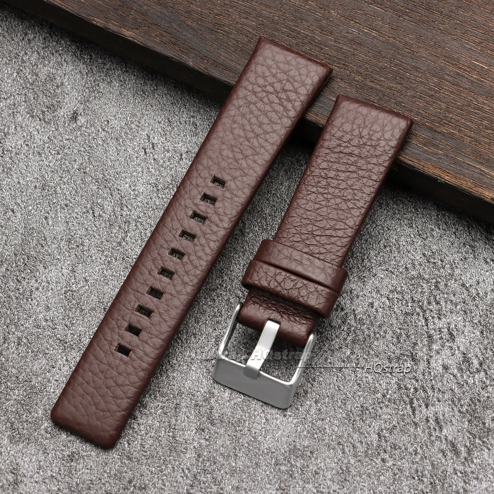 CowLost | product_id-hqstrap-cow-leather-watch-strap-for-diesel-18-32mm-black-brown-universal-band |10