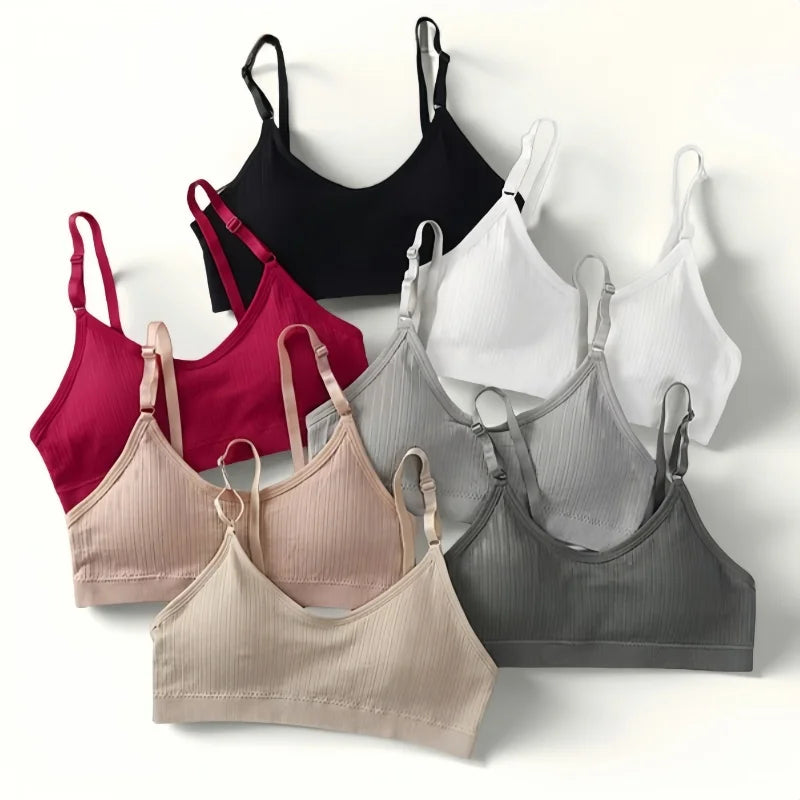 CowLost | product_id-women-seamless-ribbed-push-up-tube-top-bra-with-removable-pads-adjustable-straps |1