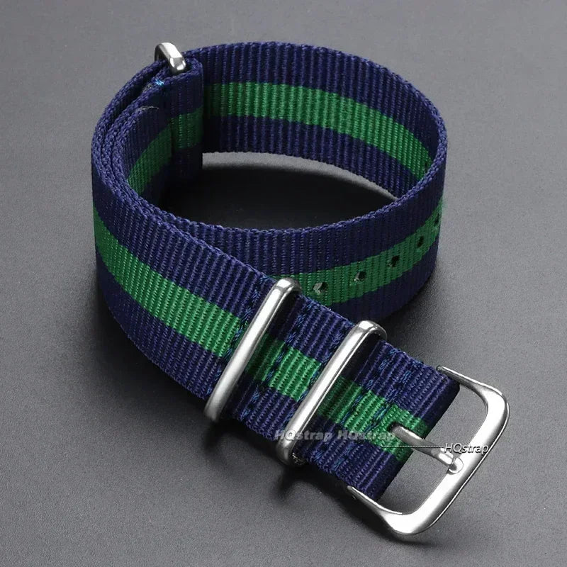 CowLost | 16mm-18mm-20mm-22mm-nylon-army-sports-band-nylon-fabric-belt-accessories-belt-buckle-bands-black-watch-strap-for-omega-for-seiko |22