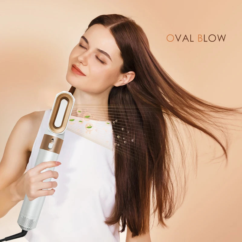 CowLost | 5-in-1-hair-dryer-hot-comb-set-professional-curling-iron-hair-straightener-styling-tool-for-professional-hair-dryer-household |12