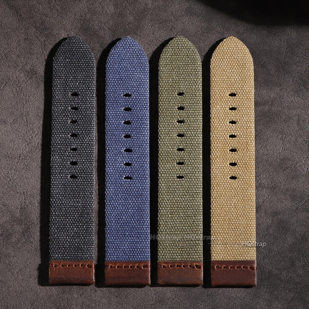 CowLost | product_id-hqstrap-nylon-calfskin-leather-watchbands-20mm-24mm-unisex-replacement-straps |2
