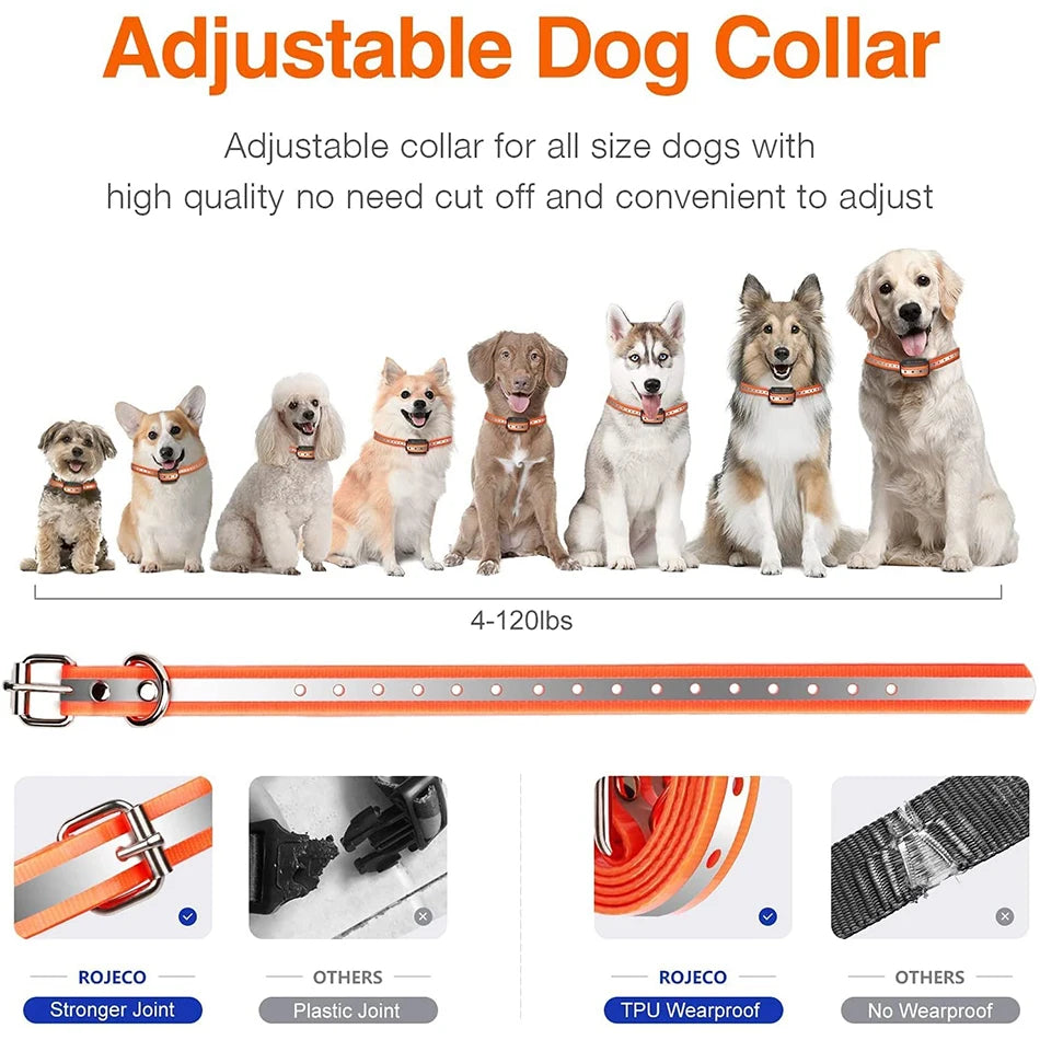 CowLost | dog-diapers-rojeco-1000m-waterproof-electric-dog-training-collar-with-remote-control |6