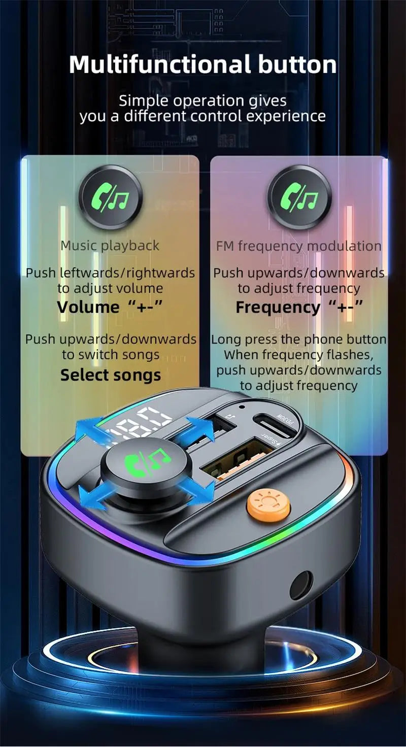 CowLost | product_id-pd30w-fast-charger-bluetooth-5-3-fm-transmitter-handsfree-car-aux-mp3-player-with-adapter |11
