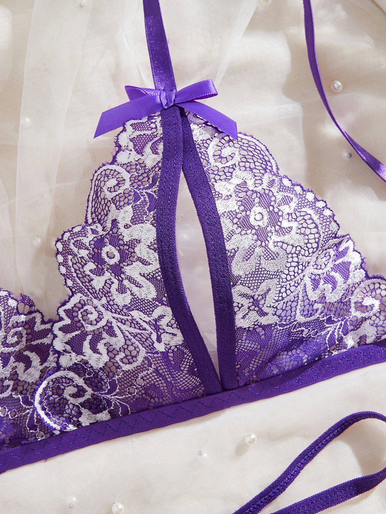 CowLost | women-floral-sexy-lingerie-set-open-chest-bra-and-crotchless-thong-sets |4