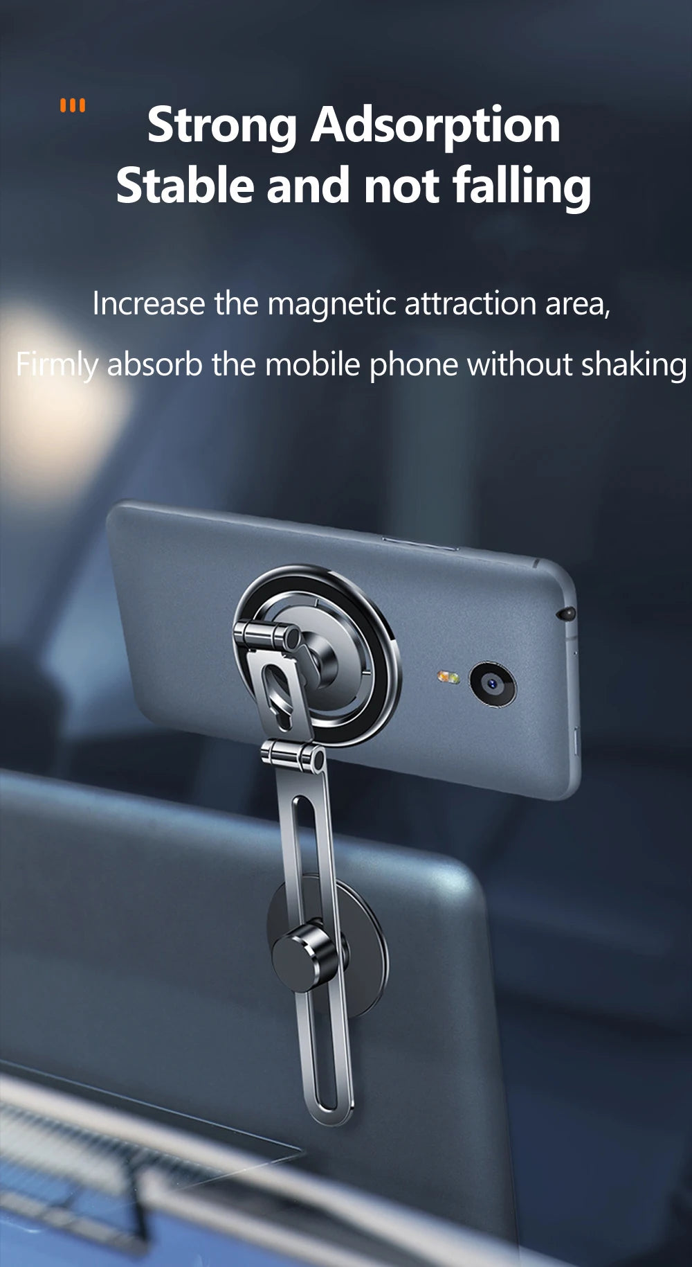 CowLost | product_id-magnetic-adjustable-foldable-telescopic-car-phone-holder-gps-mount-for-iphone-14-13-12-magsafe |12