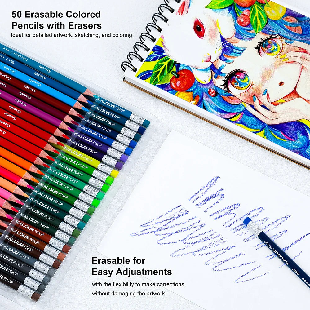 CowLost | product_id-kalour-50pcs-erasable-colored-pencils-high-quality-smooth-gliding-durable-perfect-for-drawing-coloring-books |4