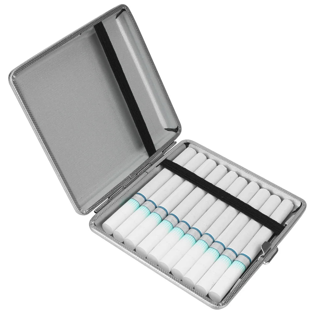 CowLost | product_id-stainless-steel-leather-cigarette-case-for-20pcs-double-open-tobacco-box |7
