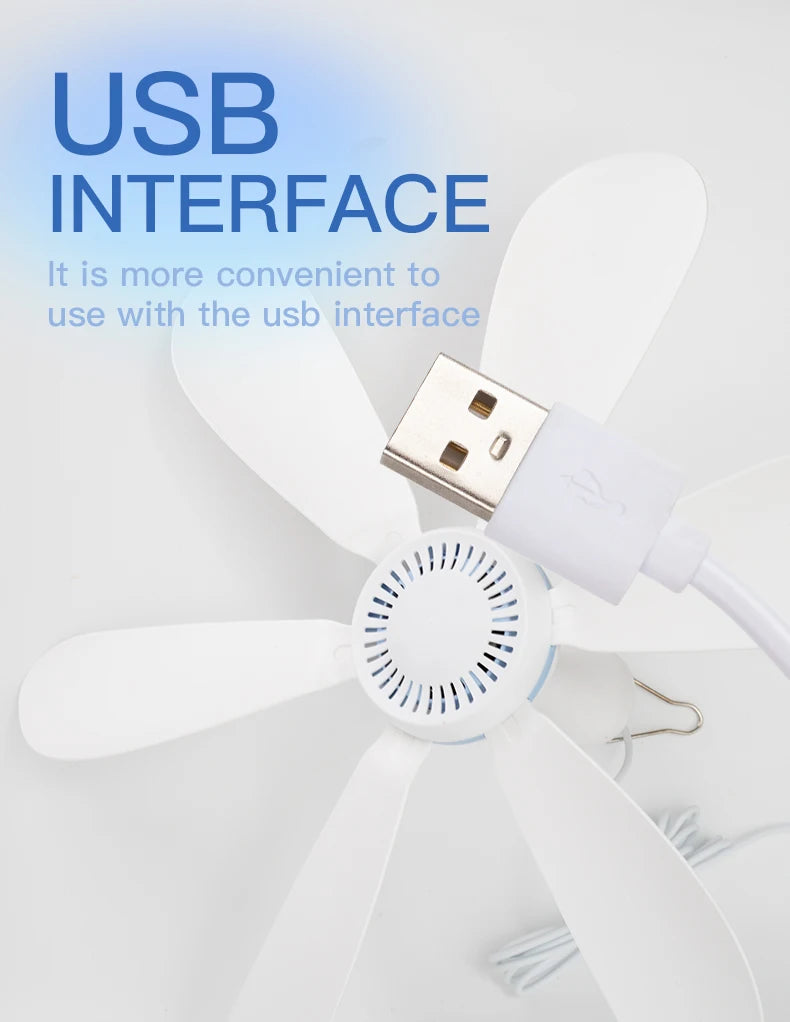 CowLost | product_id-silent-6-blade-usb-ceiling-canopy-fan-with-remote-control-4-speed-hanging-fan-for-camping-bed-dormitory-tent |11