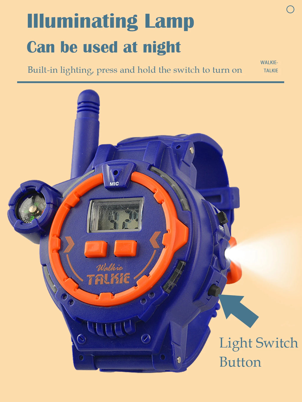 CowLost | product_id-2pcs-rechargeable-electronic-walkie-talkie-watch-with-compass-kids-toy-gift |12
