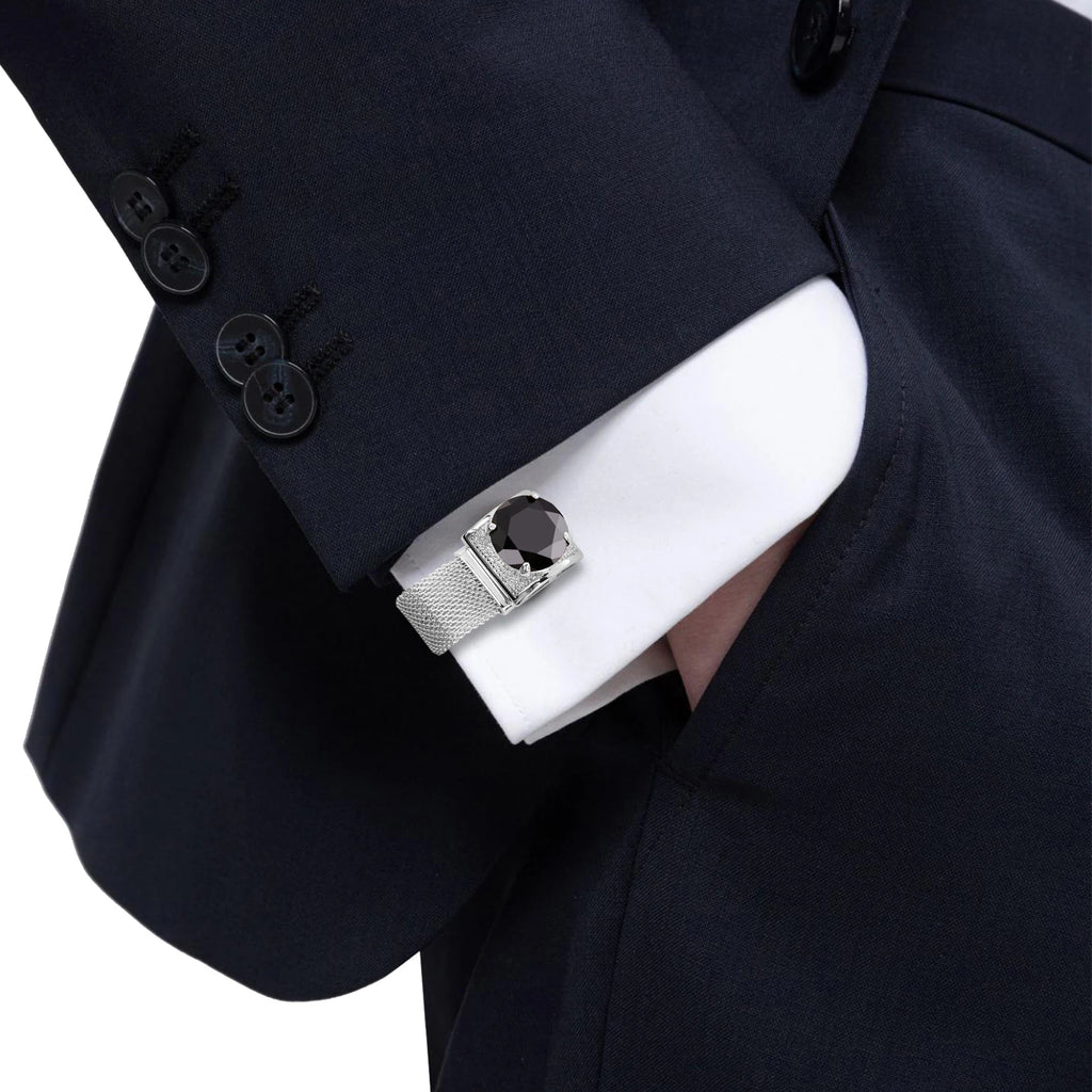 CowLost | clothing-accessories-hawson-mens-silver-birthstone-crystal-cufflinks-luxury |41