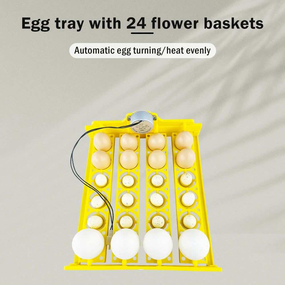 16/24 Eggs Automatic Incubator with Egg Turning AC220V for Chicken and Quail