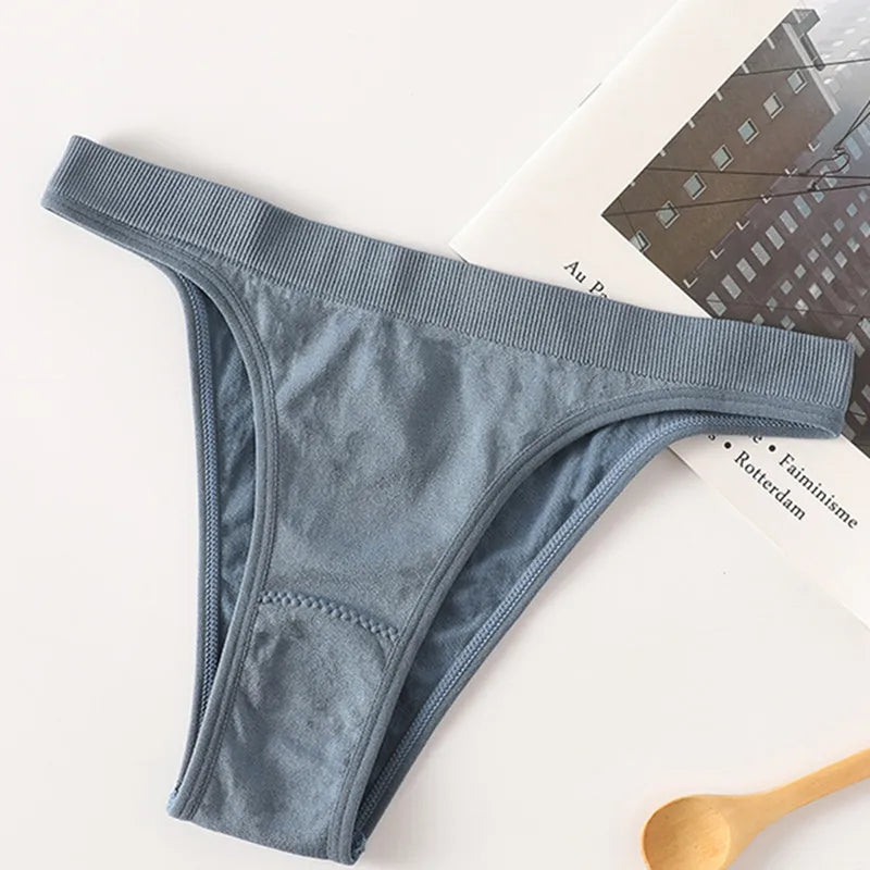 CowLost | product_id-10pcs-womens-seamless-ribbed-high-leg-sports-thong-underwear-set |10