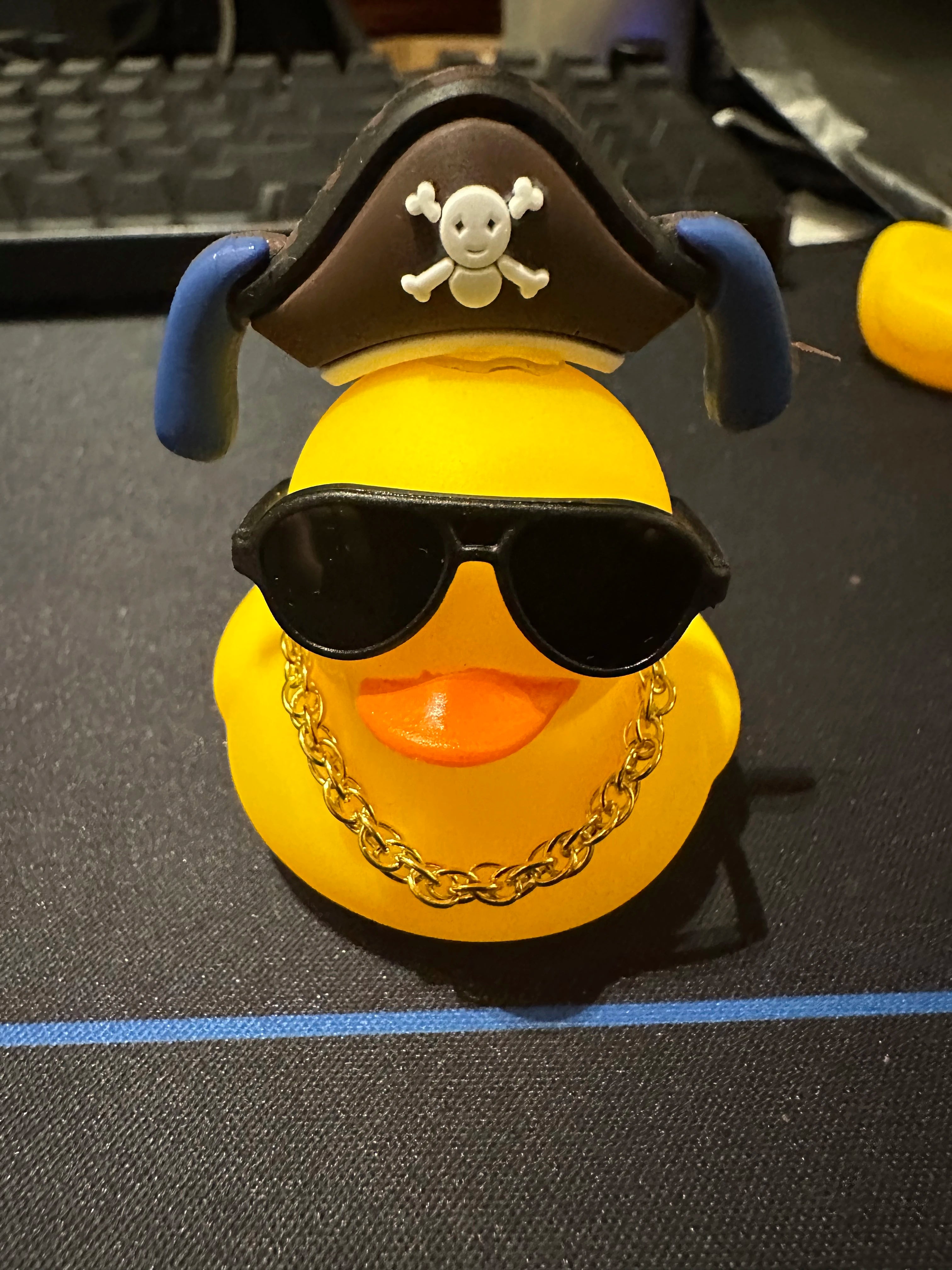 CowLost | product_id-yellow-rubber-duck-car-dashboard-ornament-with-mini-swim-ring-and-sun-hat-necklace |6