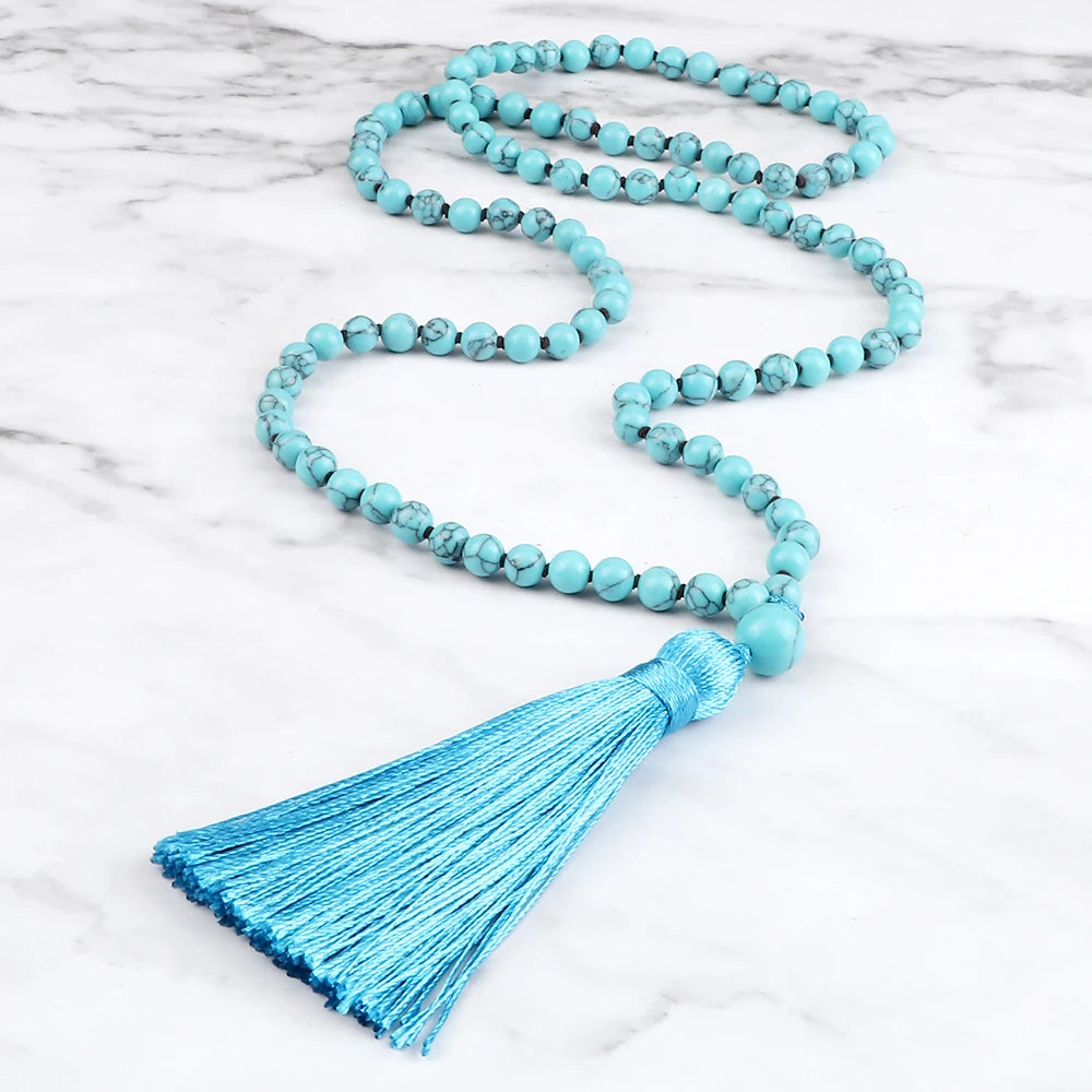 108 Beads Knotted Japamala Necklace