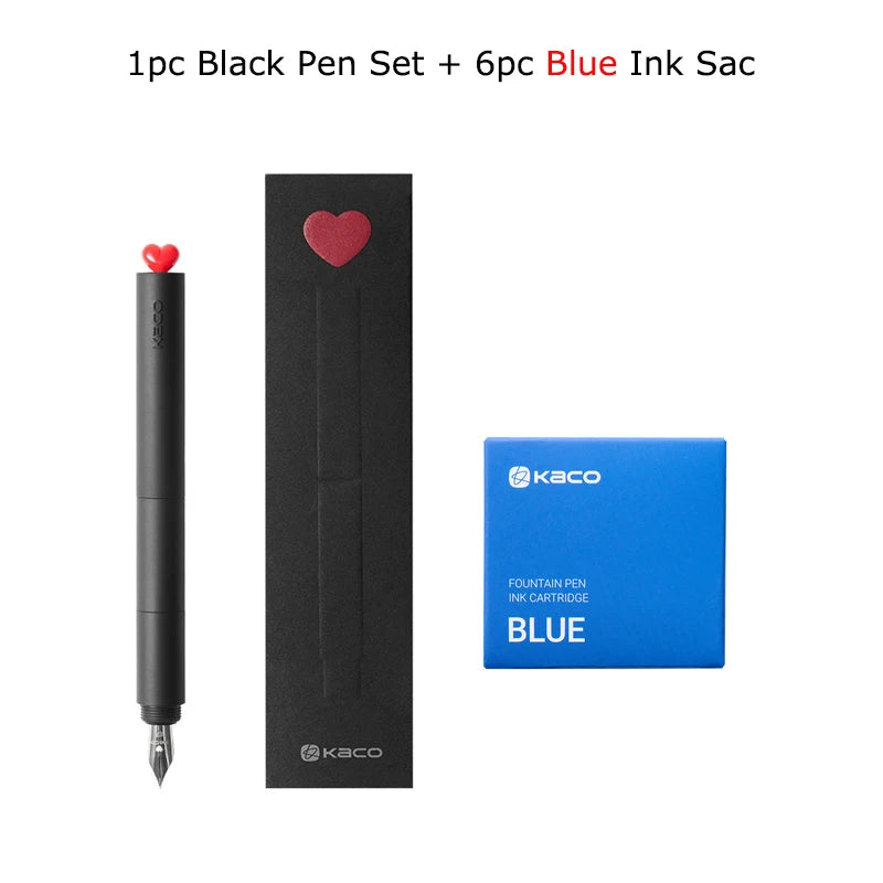 CowLost | product_id-kaco-first-love-fountain-pen-rotating-cap-ef-fine-nib-pocket-size-black-white-smooth-writing-calligraphy-gift |30