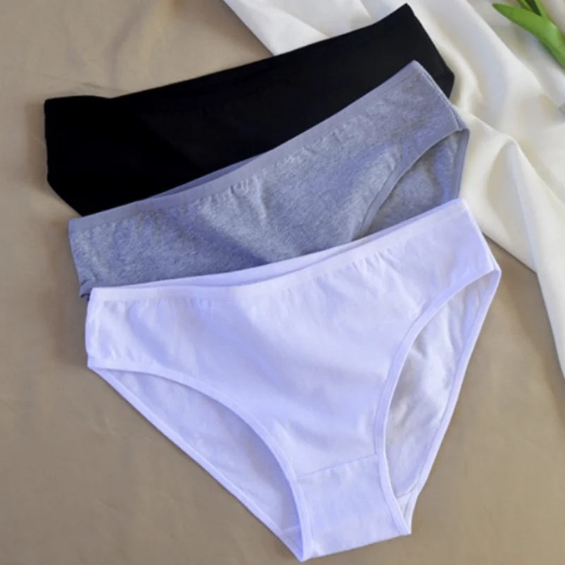 CowLost | product_id-6pcs-women-seamless-cotton-briefs-m-xl-solid-color-comfortable-panties |6