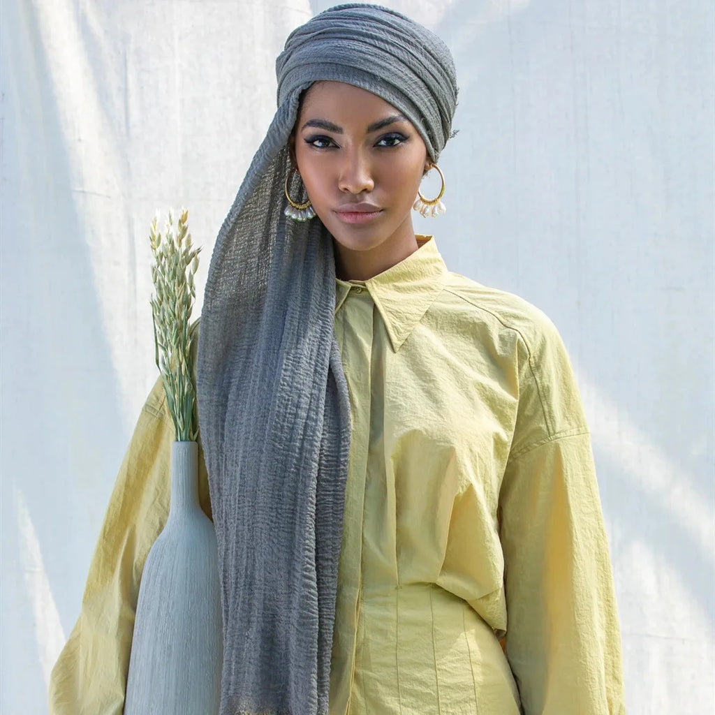 CowLost | ramadan-cotton-crinkle-headband-veil-scarves |7