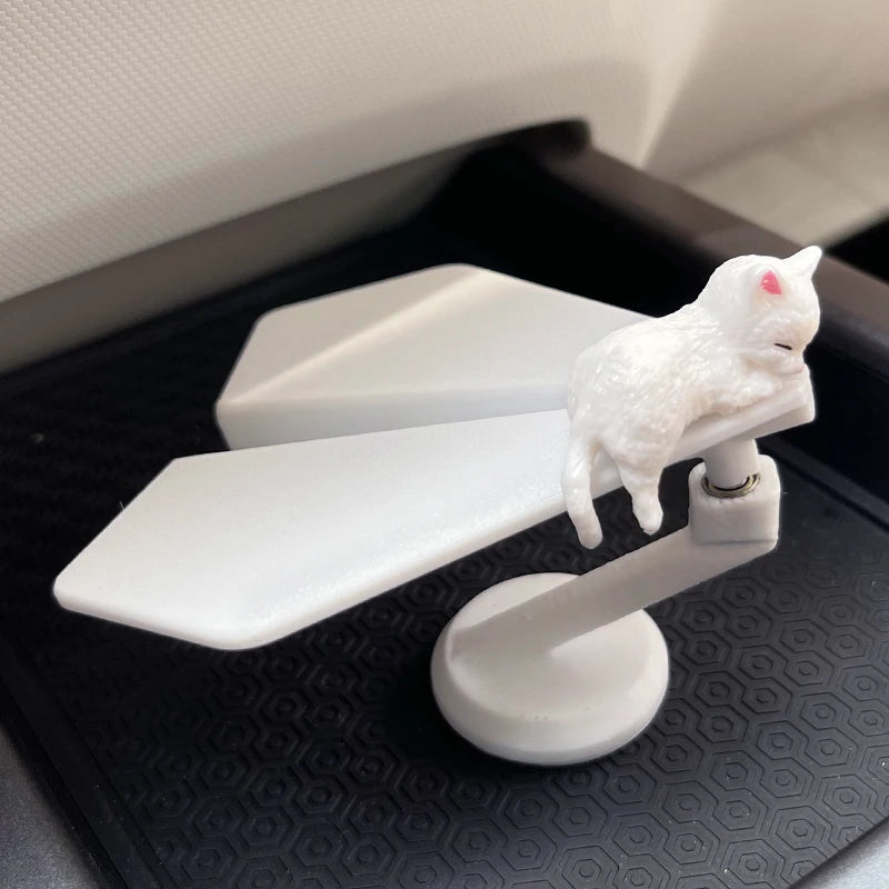CowLost | inertial-swing-plastic-paper-airplane-move-cute-cat-kitty-wag-plane-sway-car-ornament-dashboard-decorations-cool-fun-accessories |18
