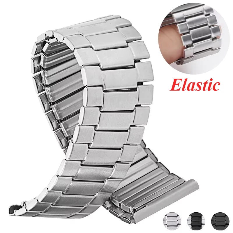 CowLost | bracelets-product_id-stainless-steel-universal-strap-22mm-for-huawei-watch-fit-3-metal-band-elastic-bracelet-unisex |1