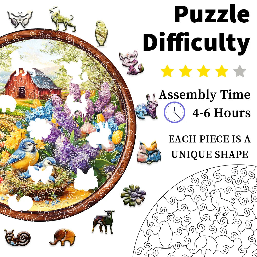 CowLost | product_id-adult-wooden-3d-garden-bird-nest-puzzle-with-ecological-scenery |5