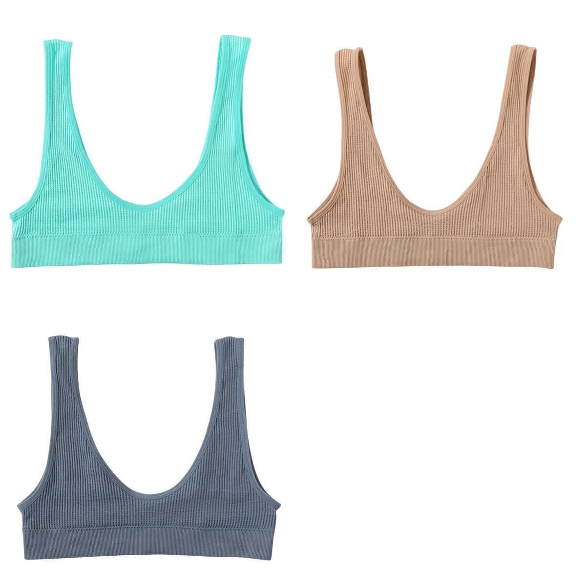 CowLost | product_id-3pcs-seamless-wireless-push-up-u-shape-bras-for-women-comfort-sport |16