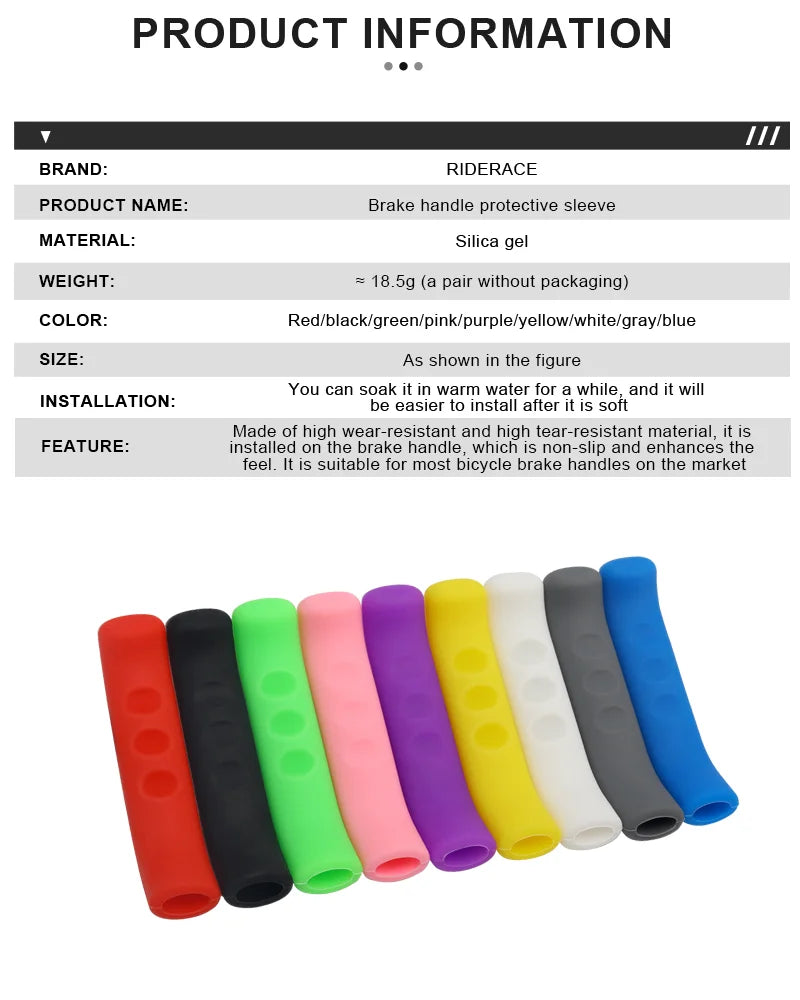 CowLost | riderace-bicycle-brake-handle-cover-sleeve-silicone-gel-anti-skid-mtb-mountain-bike-brake-protector-cycling-handlebar-protect |6