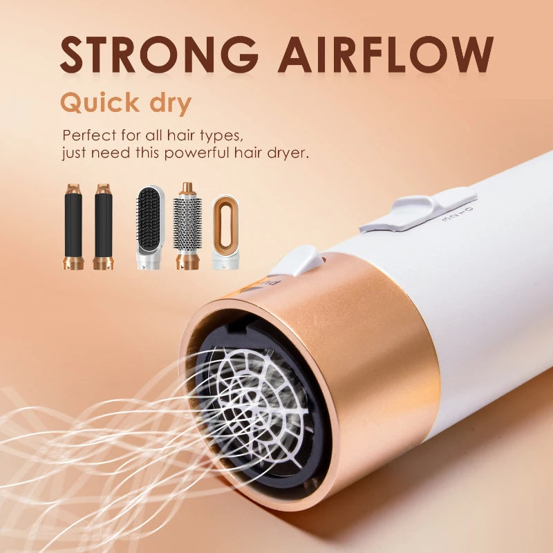 CowLost | 5-in-1-hair-dryer-hot-comb-set-professional-curling-iron-hair-straightener-styling-tool-for-professional-hair-dryer-household |16