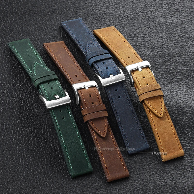 CowLost | bracelets-product_id-handmade-genuine-leather-watchband-vintage-brown-black-18-22mm-quick-release-cowhide-strap |8