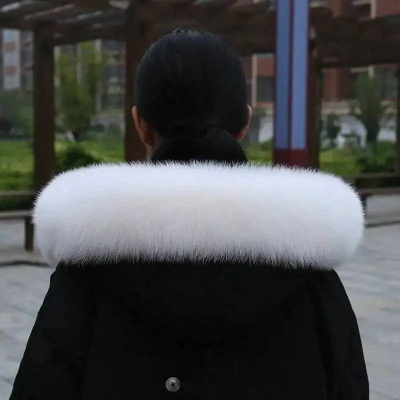 CowLost | fox-fur-collar-for-women-luxury-warm-winter-coat-trim-scarf |24
