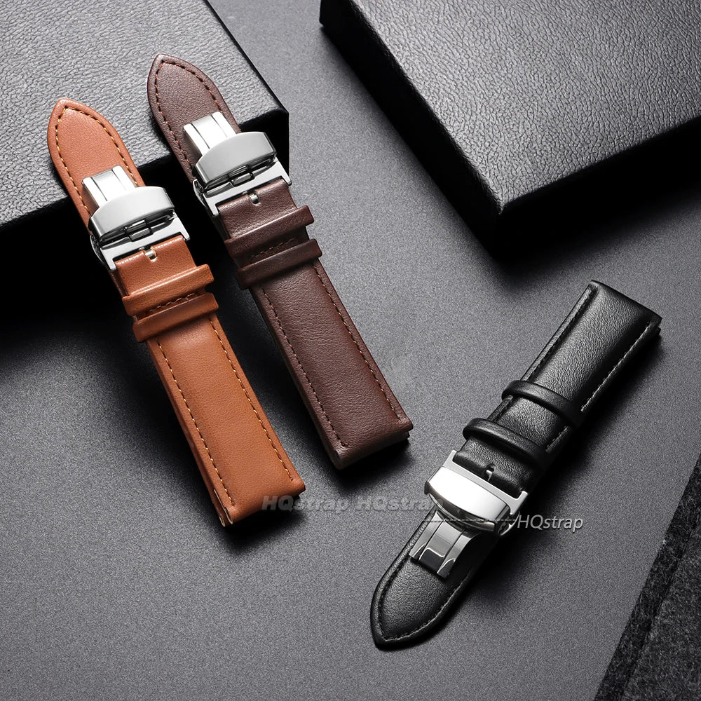 CowLost | bracelets-product_id-pu-leather-watch-band-14-24mm-with-stainless-steel-butterfly-buckle-black-brown-strap |3