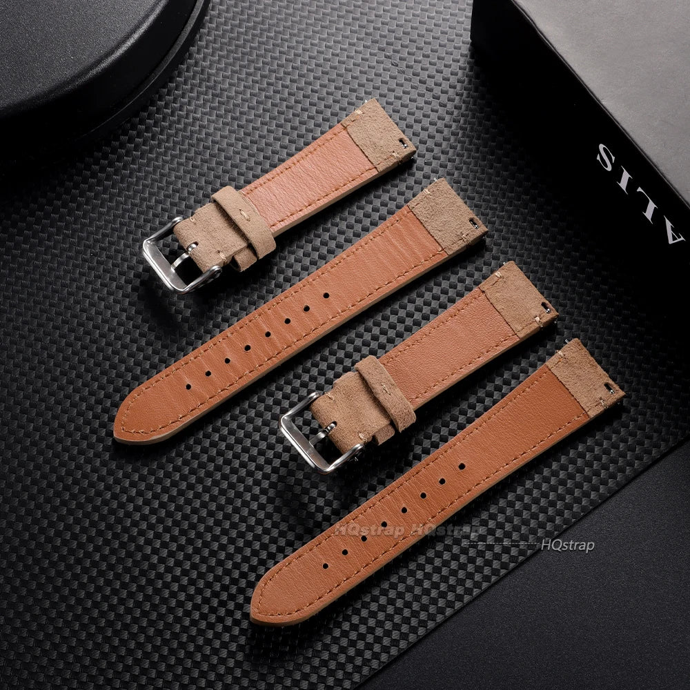 CowLost | bracelets-product_id-vintage-suede-leather-watch-strap-20mm-22mm-handmade-quick-release-for-seiko-rolex-universal |2