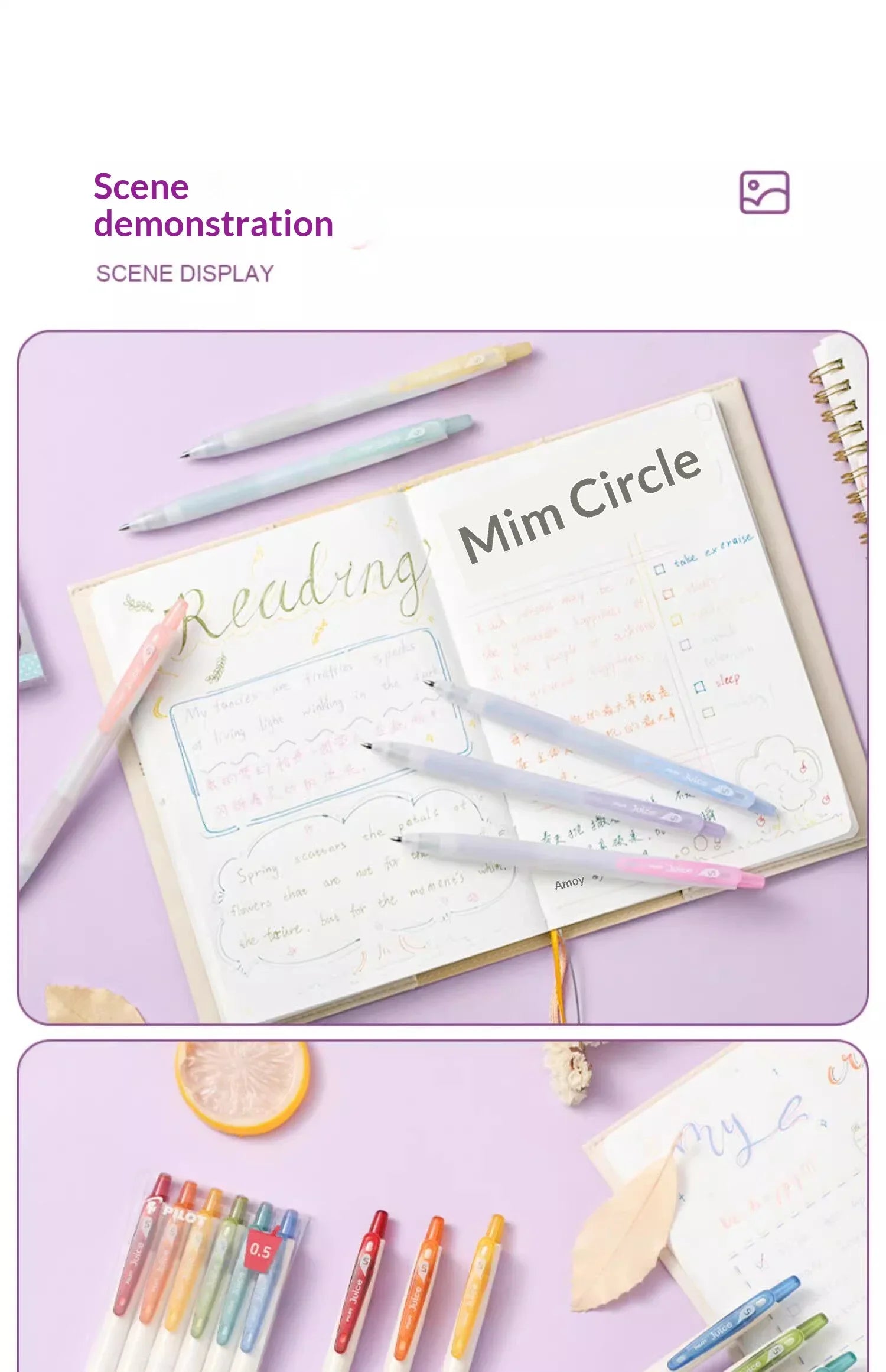 CowLost | product_id-pilot-juice-0-5mm-fine-gel-pens-soft-pastel-vintage-classics-clear-barrel-for-writing-illustration |17