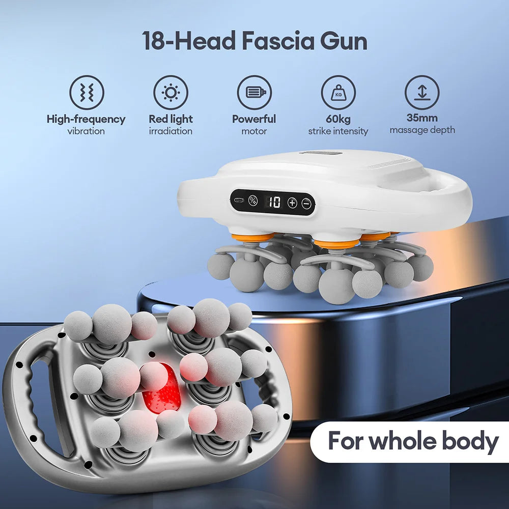 18-Head Fascia Gun High-Frequency Vibration