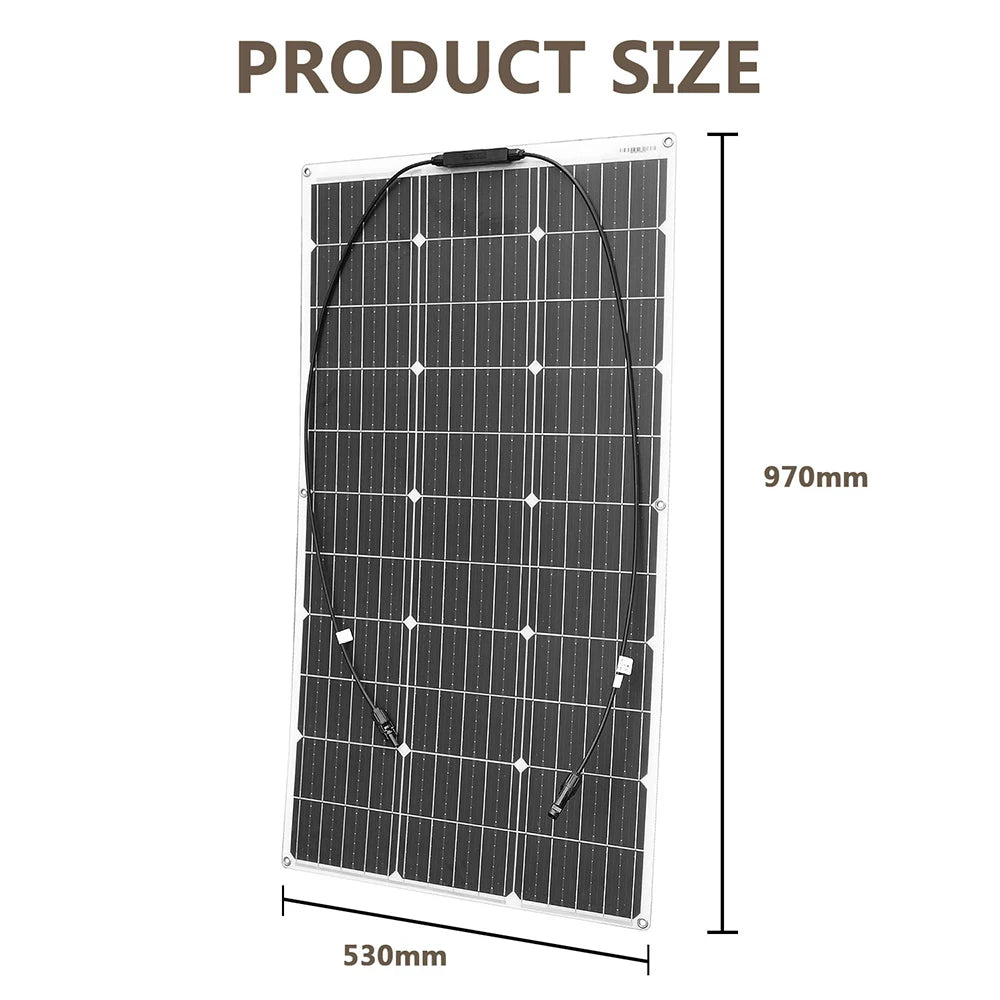 CowLost | 12v-flexible-solar-panel-kit-100w-200w-300w |6