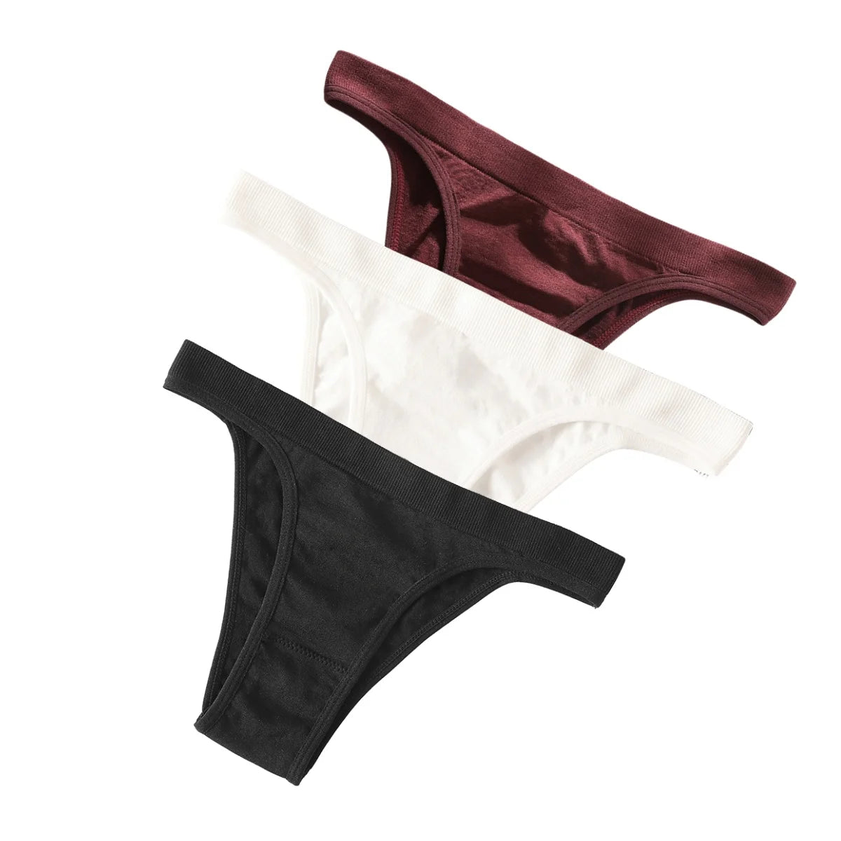 CowLost | product_id-3pcs-women-s-high-rise-seamless-brazilian-stretch-panties-m-l |15
