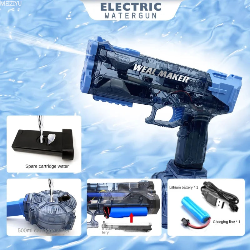 Fully Automatic Electric Water Gun Large Capacity Toy for Outdoor Summer Kids