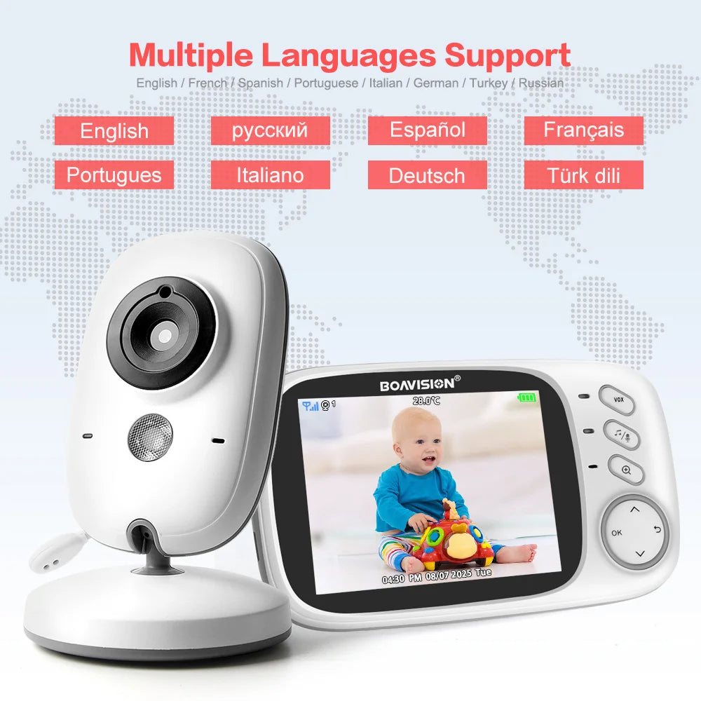 CowLost | vb603-video-baby-monitor-2-4g-wireless-with-3-2-inches-lcd-2-way-audio-talk-night-vision-surveillance-security-camera-babysitter |13