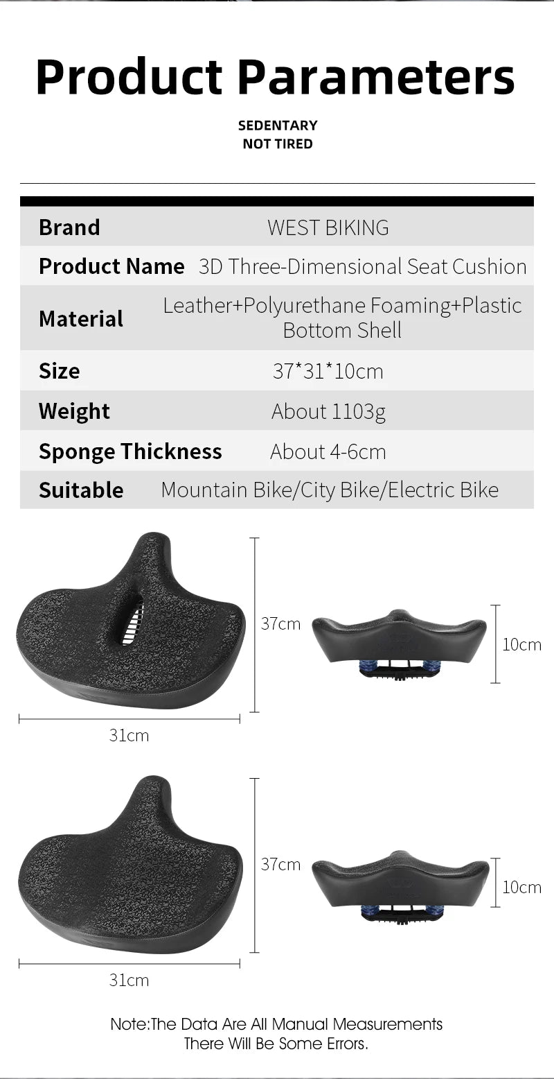 CowLost | west-biking-widen-bicycle-saddle-ergonomic-thick-comfortable-bike-saddle-shock-absorbtion-mtb-e-bike-cushion-bicycle-accessories |28