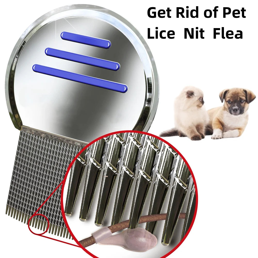 CowLost | tools-stainless-steel-flea-and-lice-comb-for-dogs-cats-and-adults |1