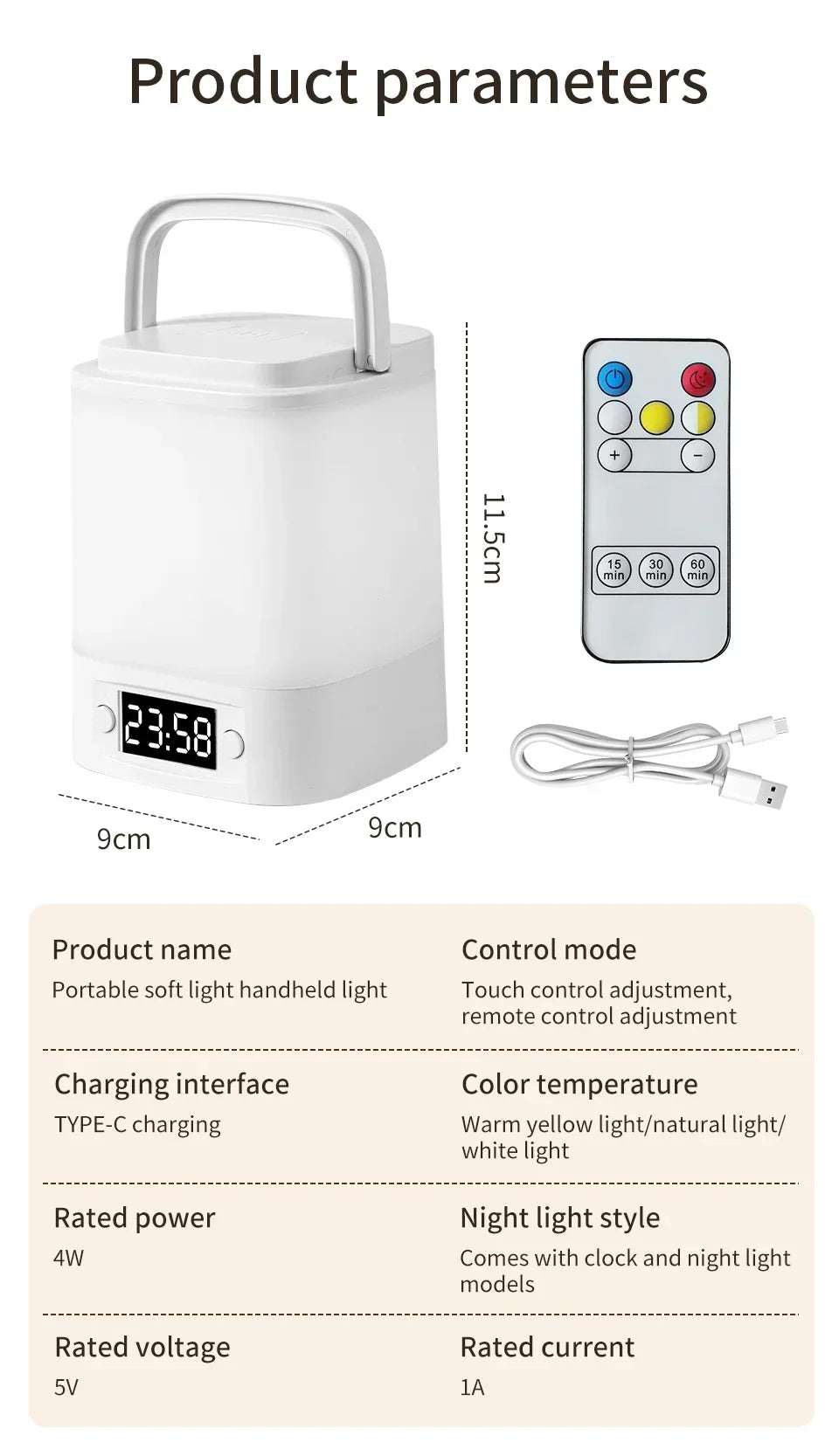CowLost | product_id-rechargeable-touch-dimmable-led-night-lamp-with-remote-and-clock-display-eye-protection |14